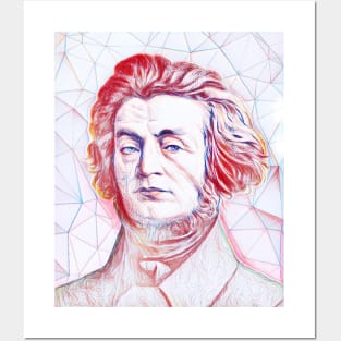 Adam Mickiewicz Portrait | Adam Mickiewicz Artwork | Line art Posters and Art